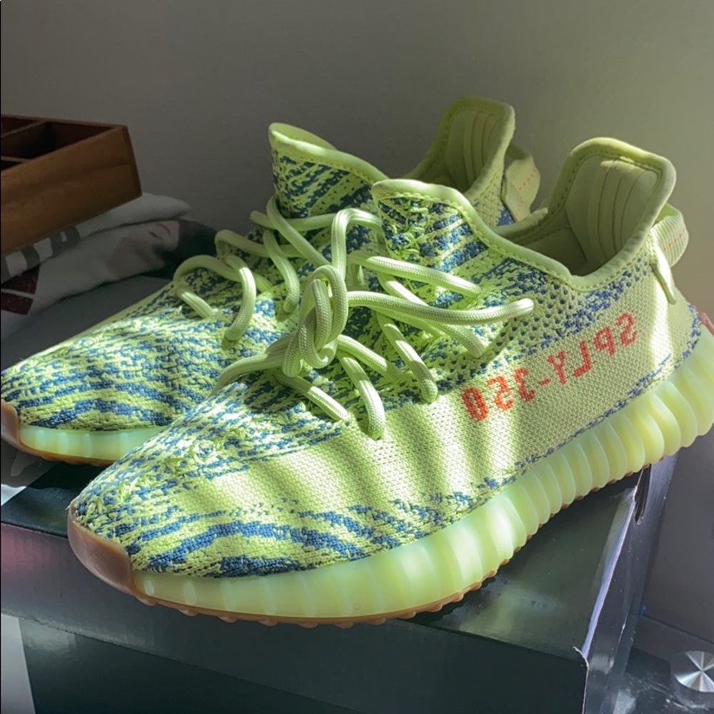 Brand new lime green yeezys